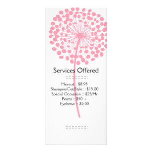 Den rosa maskrosen servar kuggekortet reklamkort
