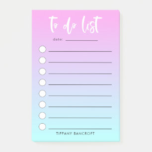 Den rosa minten pastellfärgade Ombre som ska Post-it Block