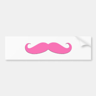 Den rosa Moustachehumorn skapar ditt eget Bildekal