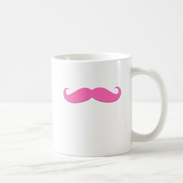 Den rosa Moustachehumorn skapar ditt eget Kaffemugg (Höger)