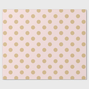 Den rosa och guld- polkaen pricker mönster presentpapper