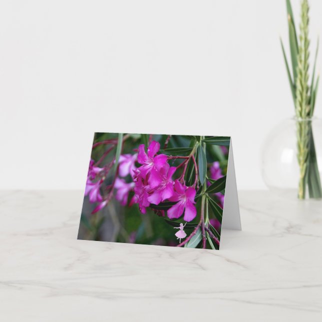 Den rosa oleanderen skuggar fen kort (Framsida)