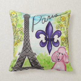 Den rosa pudeln i Paris Kudde