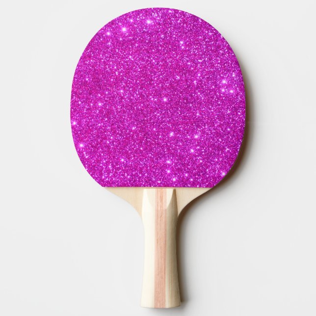 Den rosa Sparkly pingen Pong för glitter paddlar Pingisracket (Baksidan)