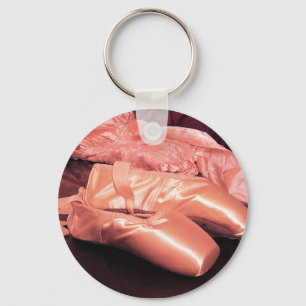 Den rosa toen skor fotoet nyckelring