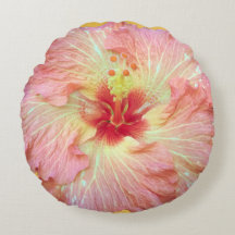 Den rosa tropiska hibiskusblomman kudder