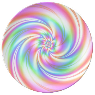 Den rosa twirlen Porcelein pläterar stort Porslinstallrik