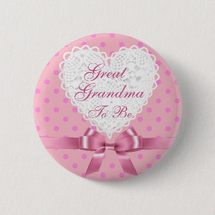 Den rosa underbara mormodern som är baby shower, knapp