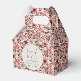 Den rosan vid blommigten ro guld sweet sixteen presentaskar