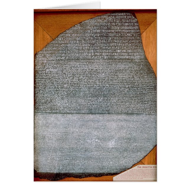 Den Rosetta stenen, från fortSt. Julien, Hälsningskort (Framsidan)