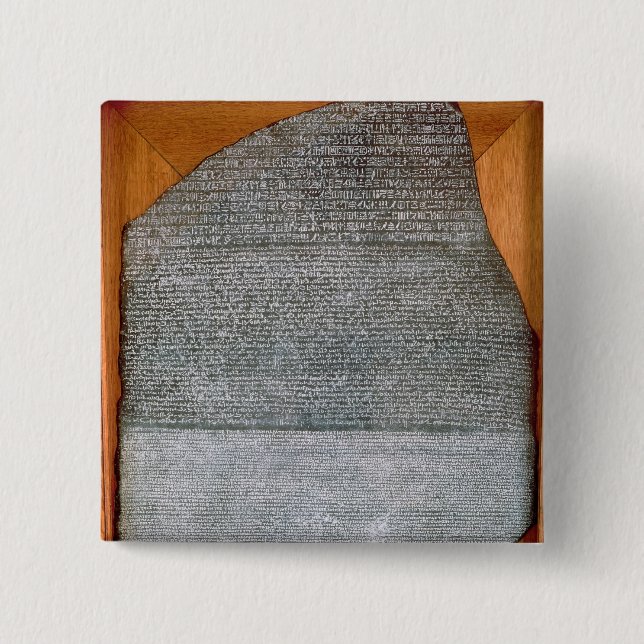 Den Rosetta stenen, från fortSt. Julien, Knapp (Framsida)