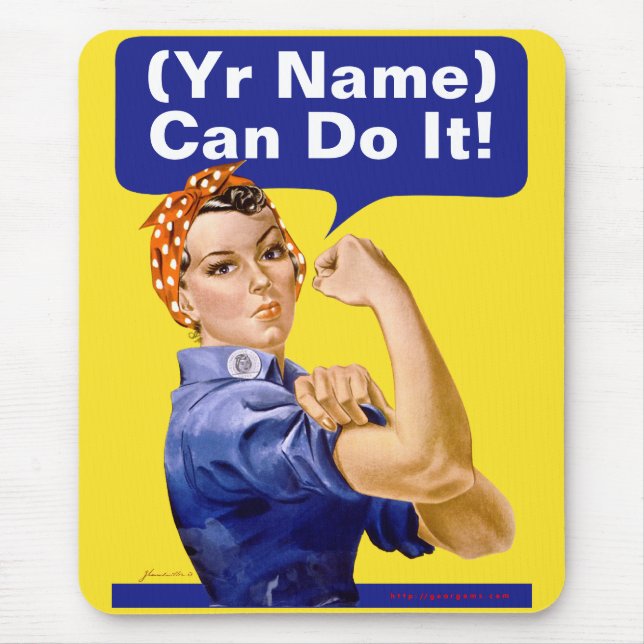 Den Rosie riveteren "(____) kan göra den! ", Musmatta (Framsidan)