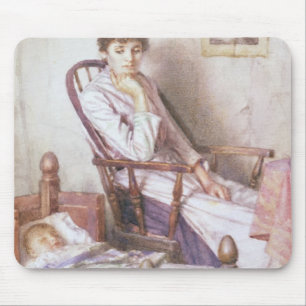 Den rosiga förebilden av henne ensamhet musmatta