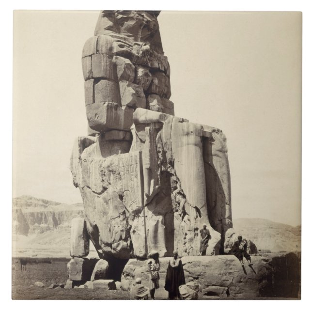 "Den röst- Memnonen", kolossal staty av Amenhotep Kakelplatta (Framsidan)