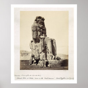 "Den röst- Memnonen", kolossal staty av Amenhotep Poster