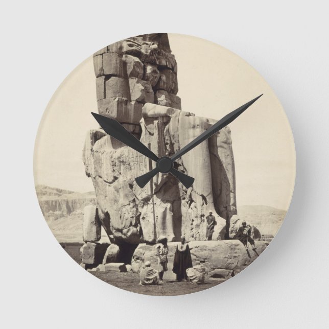 "Den röst- Memnonen", kolossal staty av Amenhotep Rund Klocka (Framsida)