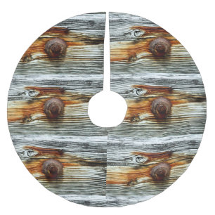 den rostiga driftwoodskeppsdockan stiger ombord julgransmatta borstad polyester