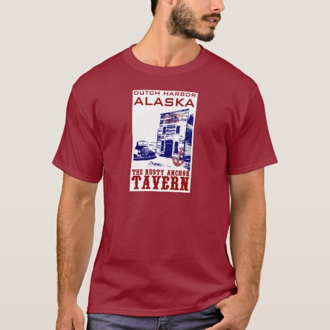 Den rostiga holländska hamnen ankrar krogen tee shirt (Framsida)