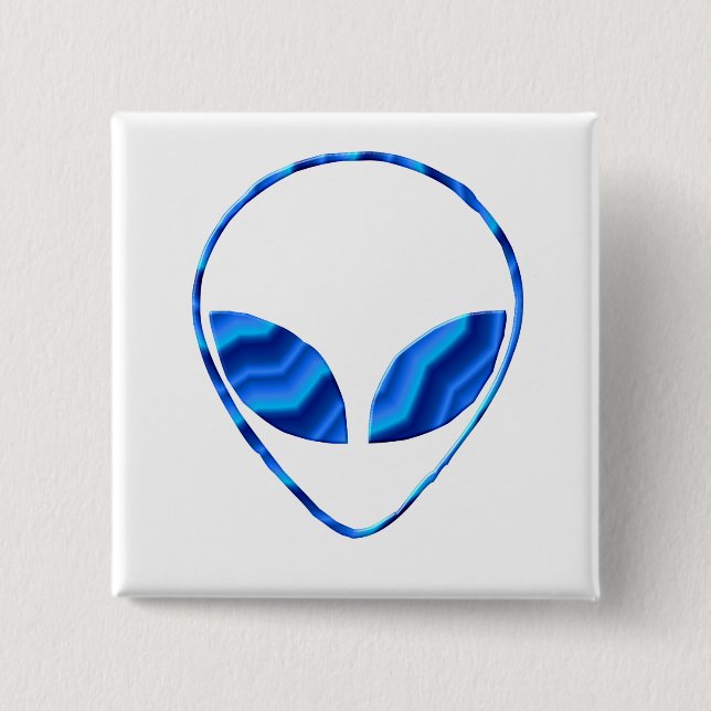 Den Roswell främlingen kvadrerar klämmer fast Knapp (Framsida)