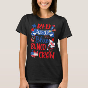 Den Rött vitt blått patriotiska besättningen på Bu T Shirt