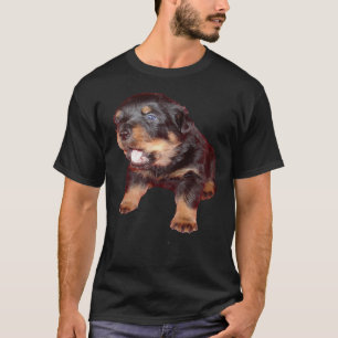 Den rottweilervalpen med dropputvidgning av käll u t shirt