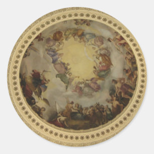 Den Rotunda apotheosisen av den Washington Runt Klistermärke