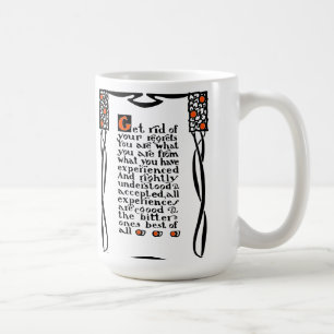 Den Roycroft Mottomuggen, "får Rid av dina ånger Kaffemugg