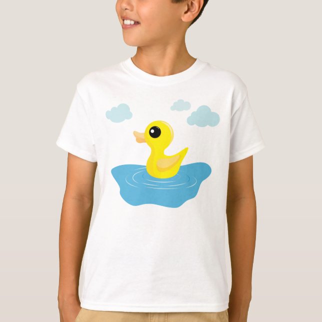 Den Rubber ankan lurar skjortan Tee Shirt (Framsida)