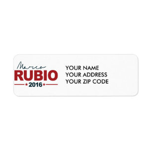DEN RUBIO 2016 KAMPANJEN UNDERTECKNAR - .PNG RETURADRESS ETIKETT