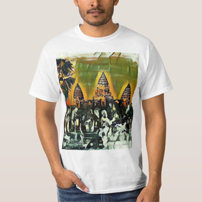 Den ruinerade abstrakten Temple T Shirt (Framsida)