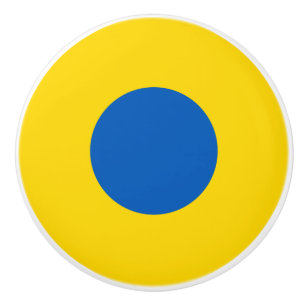 Den runda symbolen för flagga i Ukraina, omgiven a Knopp