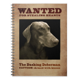 Den rusa Dobermananteckningsboken Anteckningsbok Med Spiral