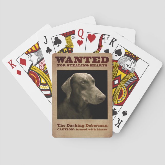 Den rusa dobermanen kortlek (Baksidan)