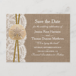 Den rustika sanddollersamlingen Spara datumet Meddelande Vykort