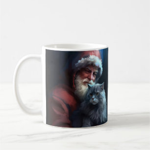 Den ryska blåkatten Jultomten - julafton Kaffemugg