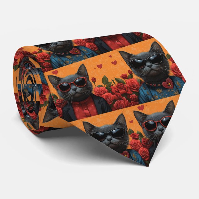Den ryska blåkatten med hjärtans hjärtans dag på R Slips (Rullad)