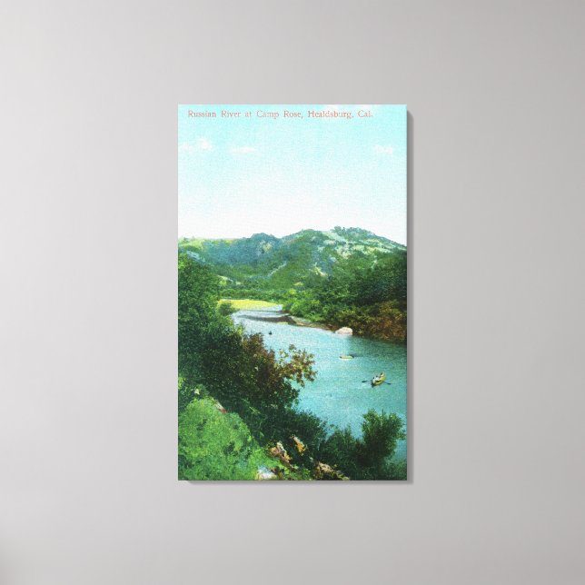Den ryska flodens Aerial View i Camp Ro Canvastryck (Framsida)