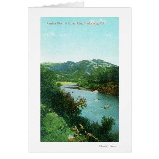 Den ryska flodens Aerial View i Camp Ro Hälsningskort (Framsidan)