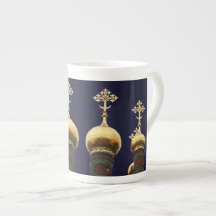Den ryska kyrkans förbund Domes Guld Bone China Mu Benporslin Mugg