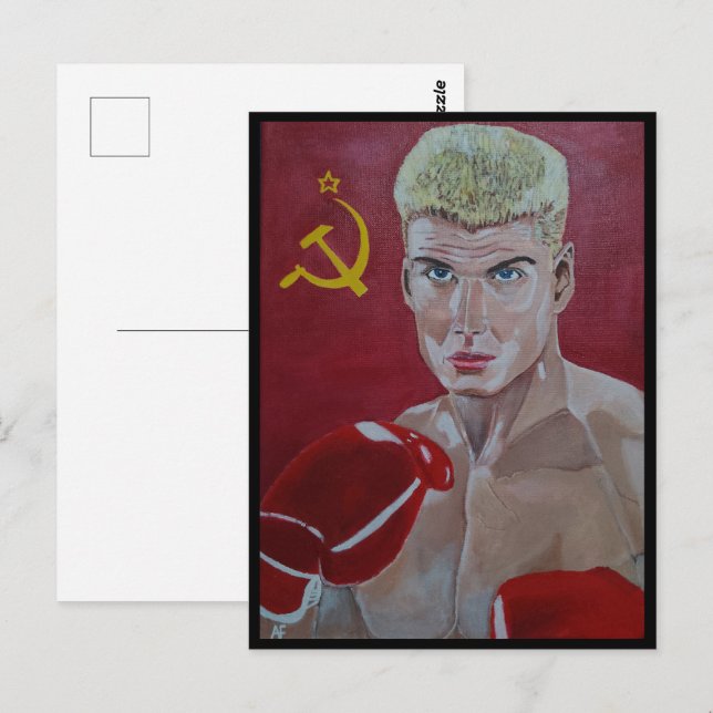 Den ryska målningen av Alfred Fox Collectable Vykort (Fram/baksida)