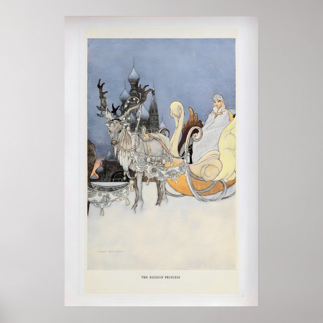Den ryska prinsessan av Charles Robinson  Vintage Poster (Framsidan)