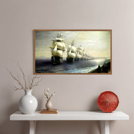 Den ryska Svartahavsflottan i Parad, Aivazovsky Poster