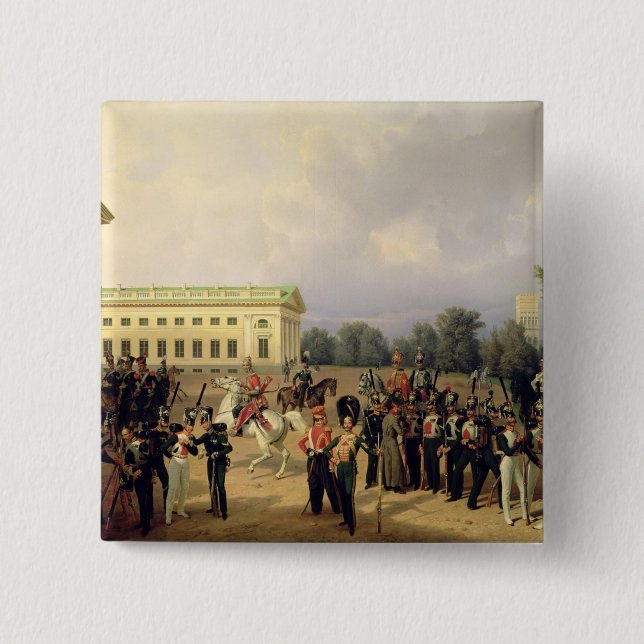 Den ryska vakten i Tsarskoye Selo Knapp (Framsida)