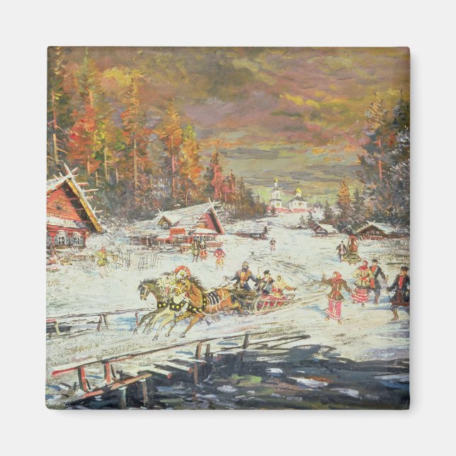 Den ryska vintern 1900-10 magnet (Framsidan)