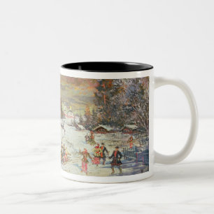Den ryska vintern 1900-10 Två-Tonad mugg