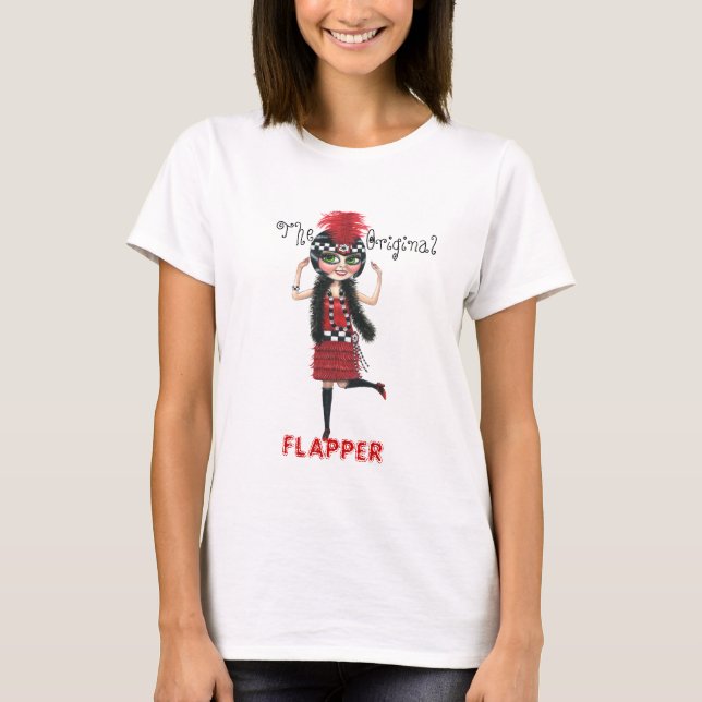 Den ryta 20-talutslagsplatsen för original- klaff t-shirt (Framsida)