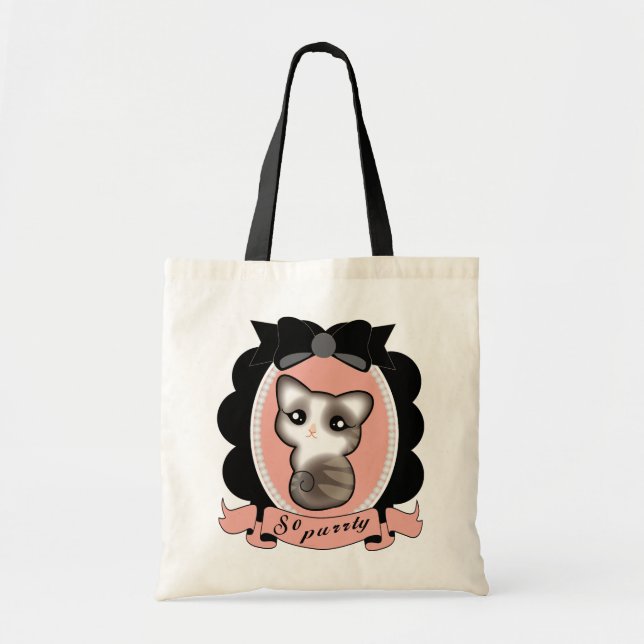 Den så purrty kattungetotot hänger lös tygkasse (Framsidan)