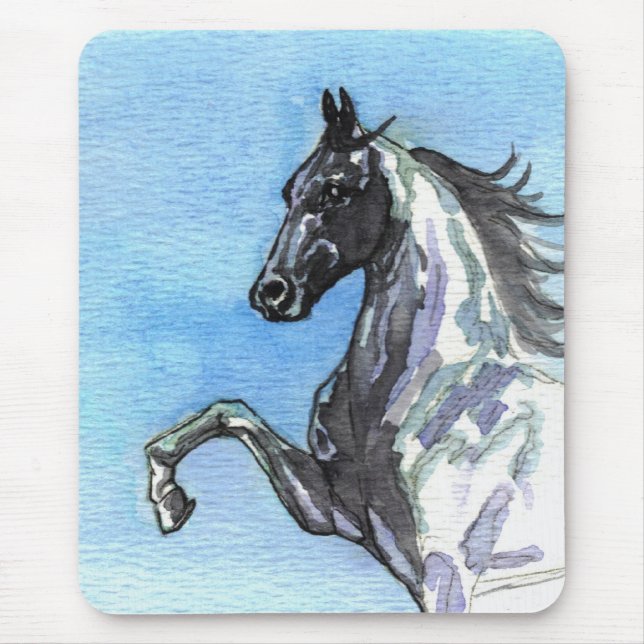 Den Saddlebred hästen Mousepad-Skuggar av blått Musmatta (Framsidan)