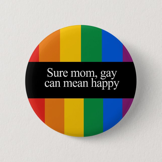 Den säkra mamman, bög kan betyda den lyckliga knapp (Framsida)