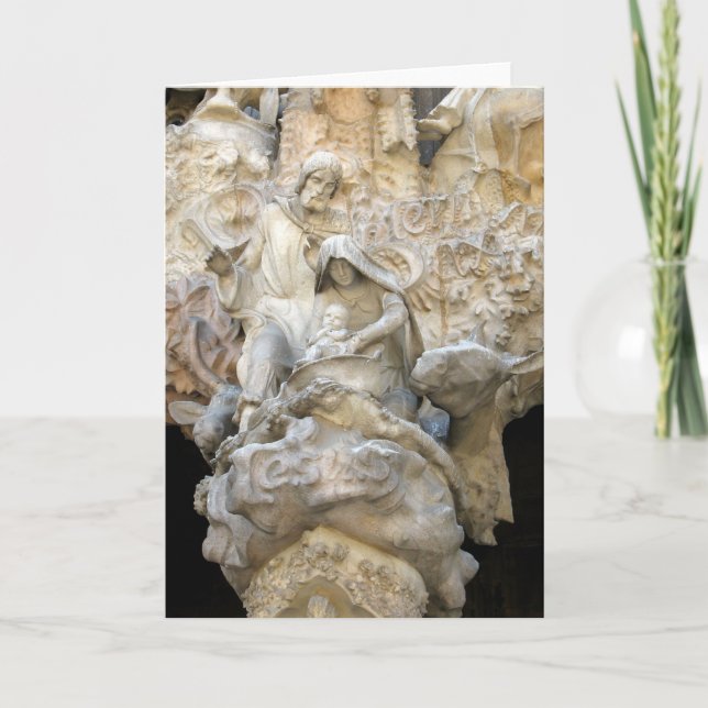 Den sakrala familjen helgkort (Framsida)